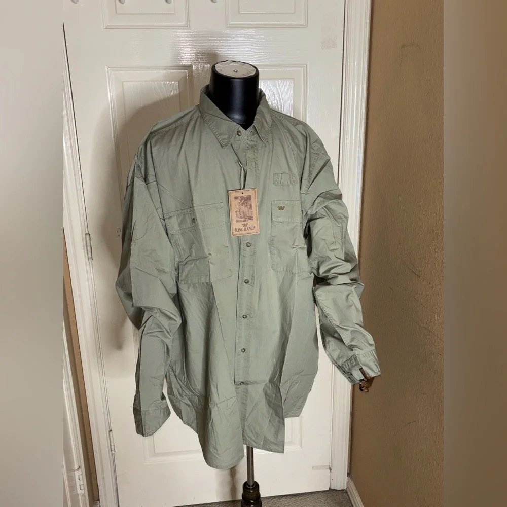 King Ranch Men's L/S Ultimate Western Fishing Shirt 3XLT - Picture 5 of 10